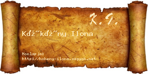 Kökény Ilona névjegykártya